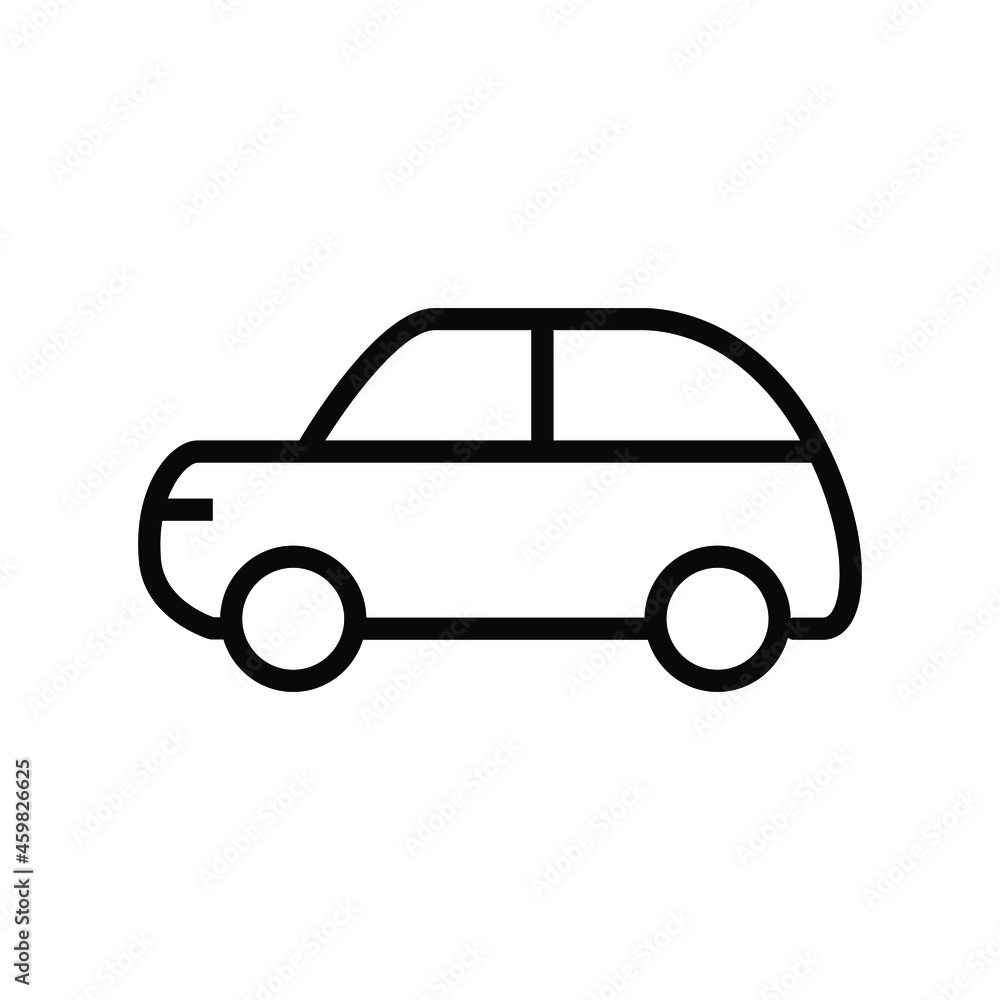 Retro car icon vector graphic