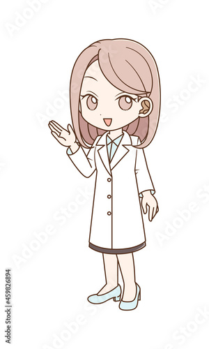 手を差し出す白衣の女性