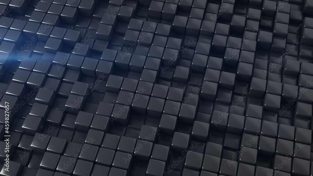 Gray glossy cubes 3D rendering illustration Gray glossy cubes 3D rendering illustration