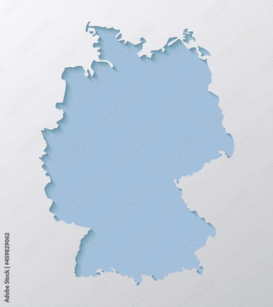 Vector outline map Germany with creative shadow
