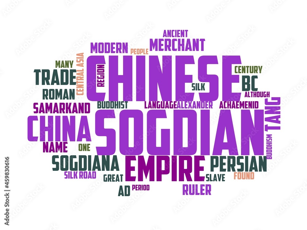 sogdian wordcloud concept, wordart, sogdian wordcloud concept, wordart,
