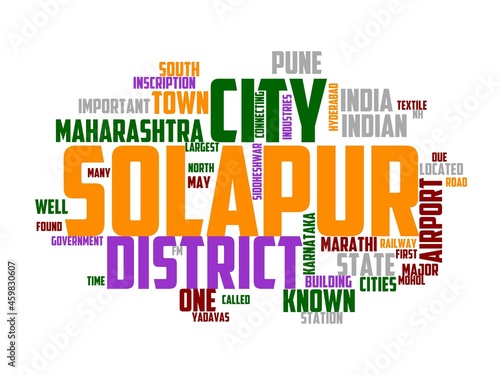 solapur wordcloud concept, wordart, photo