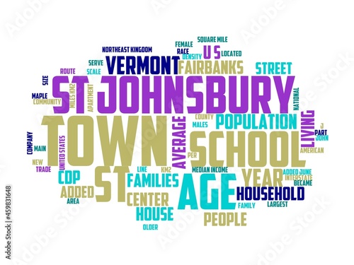saint johnsbury wordcloud concept, wordart,