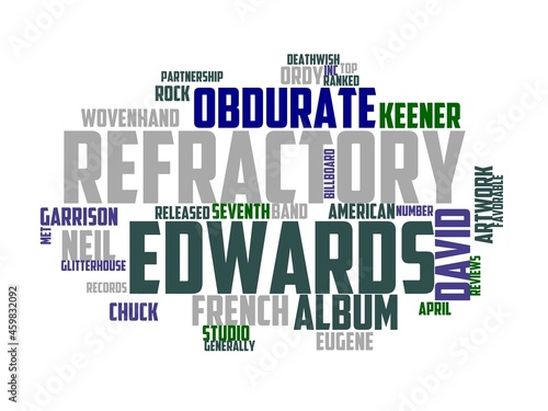 Fotografie refractory engineer wordcloud concept, wordart,