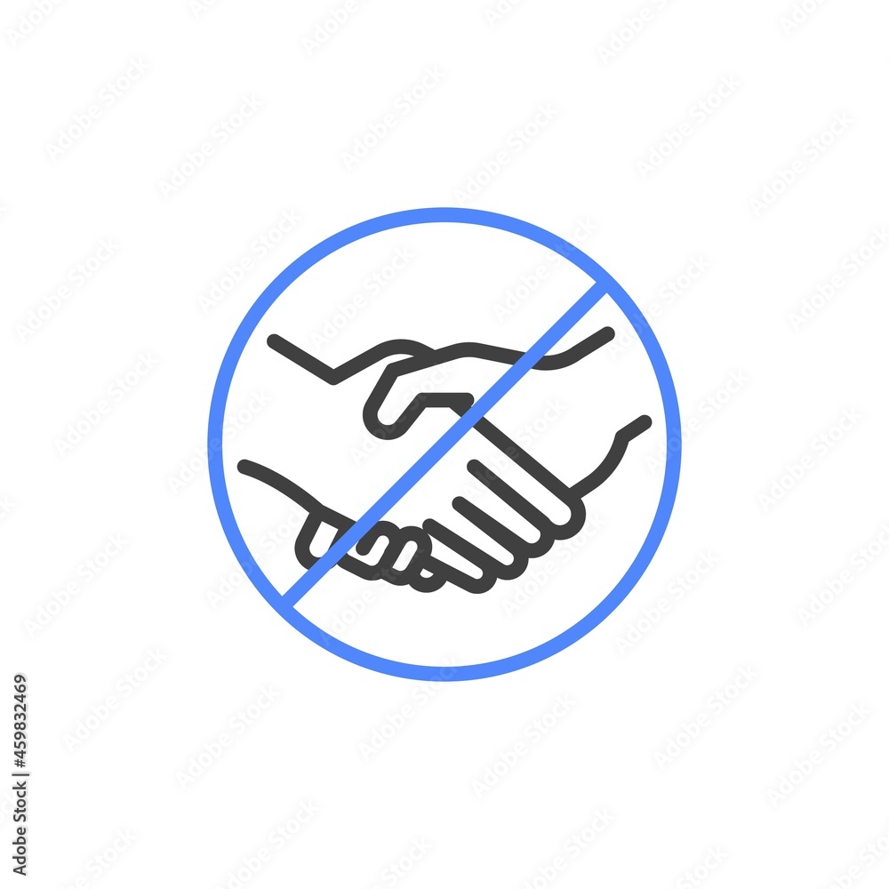 No handshake line icon No handshake line icon
