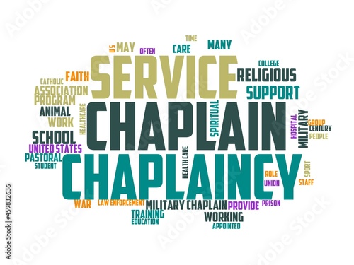 prison chaplain wordcloud concept, wordart, photo