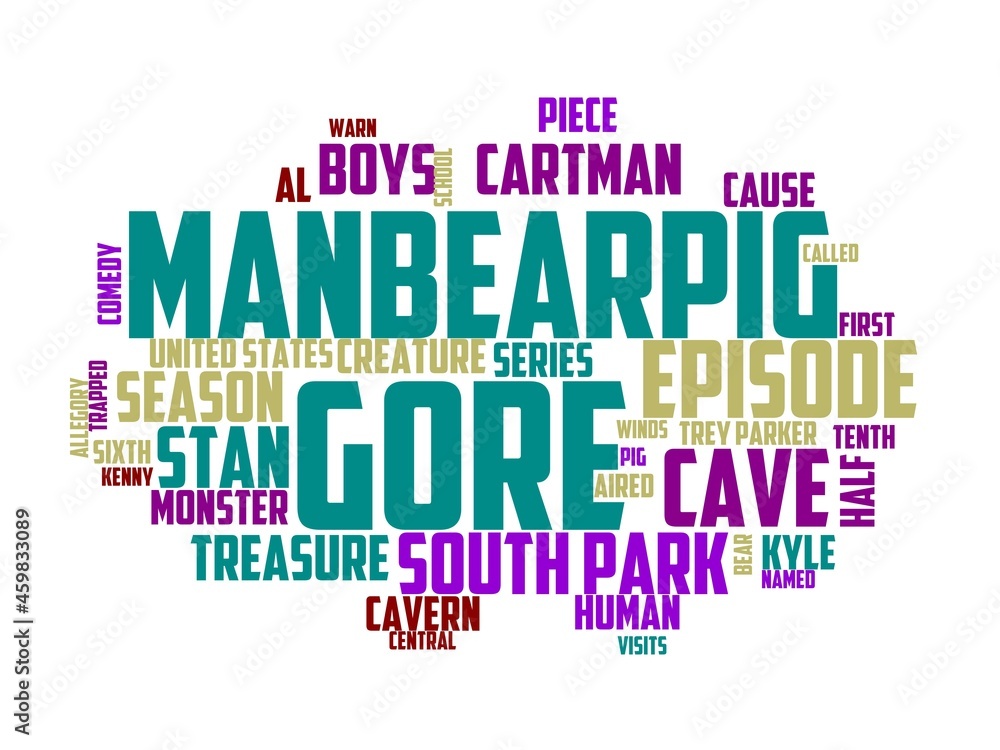 Fototapeta premium pig man wordcloud concept, wordart,
