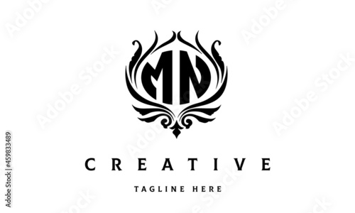 MN circle luxury latter logo vector