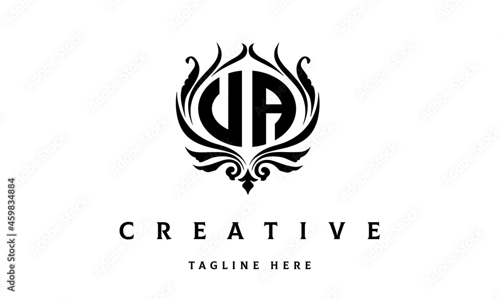 UA circle luxury latter logo vector UA circle luxury latter logo vector