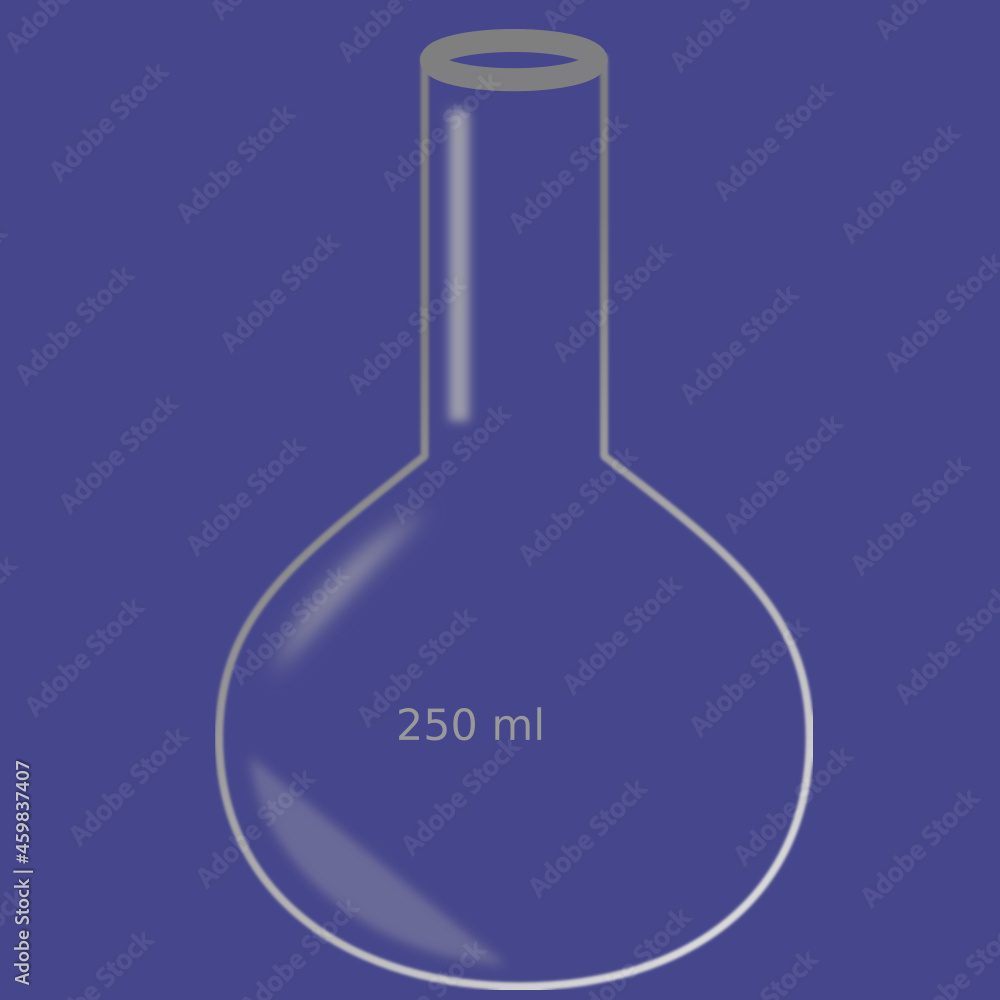 Florence Boiling Flask laboratory glassware without liquid Florence Boiling Flask laboratory glassware without liquid