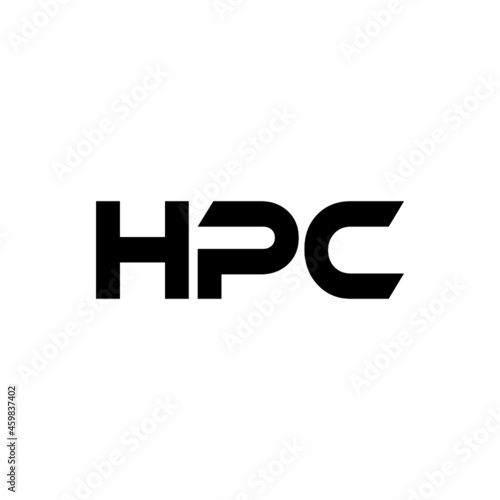 HPC letter logo design with white background in illustrator, vector logo modern alphabet font overlap style. calligraphy designs for logo, Poster, Invitation, etc. photo