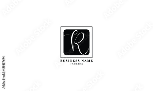 VR, TR, Abstract initial monogram letter alphabet logo design