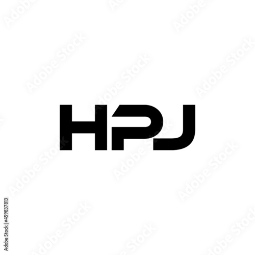 HPJ letter logo design with white background in illustrator, vector logo modern alphabet font overlap style. calligraphy designs for logo, Poster, Invitation, etc.