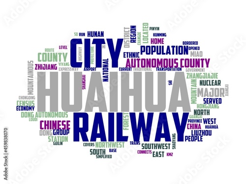 huaihua wordcloud concept, wordart, china,travel,nature,huaihua photo