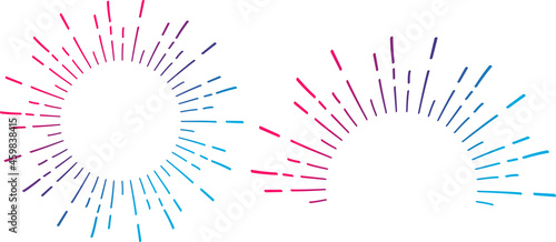 手描き　グラデーションライン集中線