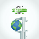 vector graphic of world standard day good for world standard day celebration. flat design. flyer design.flat illustration.