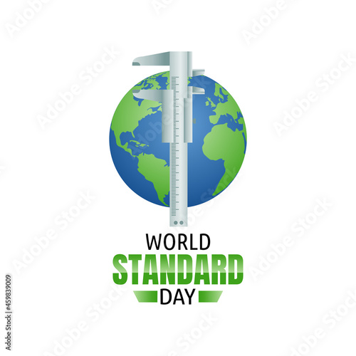 vector graphic of world standard day good for world standard day celebration. flat design. flyer design.flat illustration.