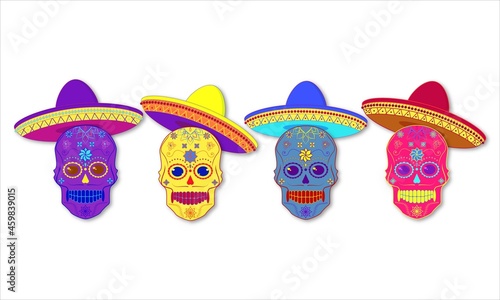 El Dia de Muertos, skull, holiday, sombrero, mexico, Spain