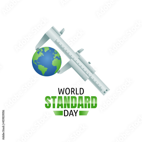vector graphic of world standard day good for world standard day celebration. flat design. flyer design.flat illustration.