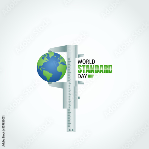vector graphic of world standard day good for world standard day celebration. flat design. flyer design.flat illustration.