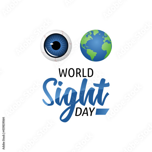 vector graphic of world sight day good for world sight day celebration. flat design. flyer design.flat illustration.