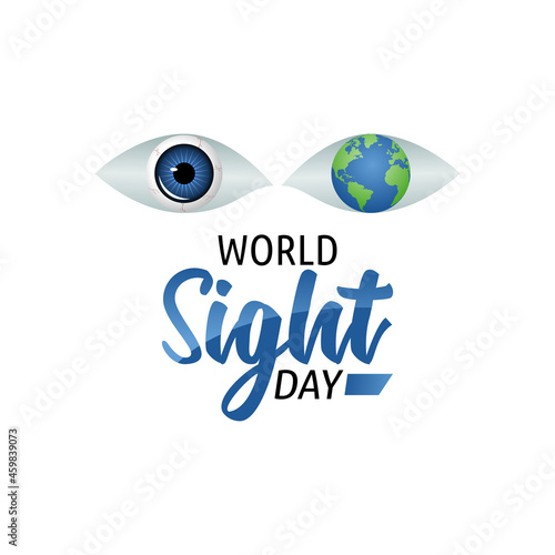 vector graphic of world sight day good for world sight day celebration. flat design. flyer design.flat illustration.