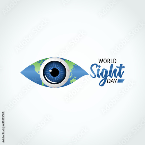 vector graphic of world sight day good for world sight day celebration. flat design. flyer design.flat illustration.