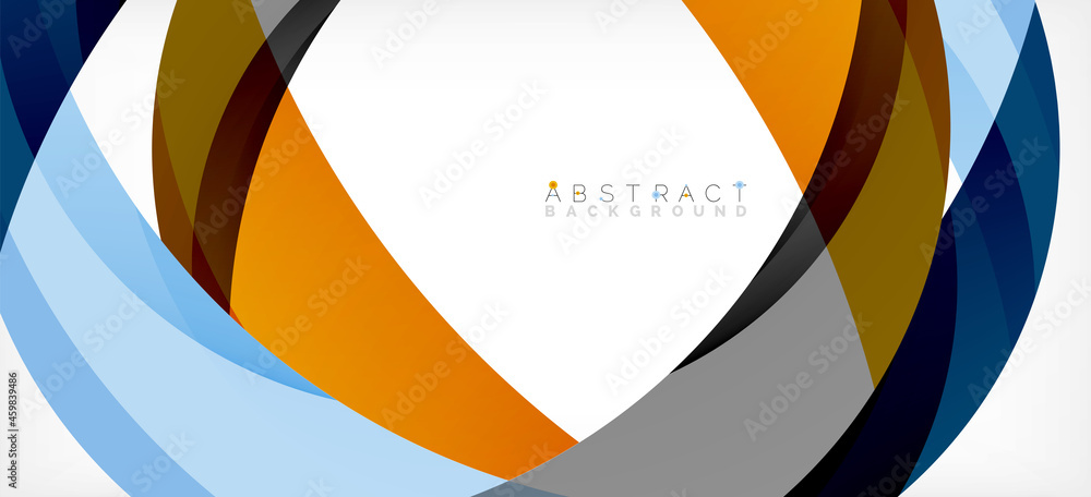 Geometric abstract background. Circle created with overlapping color shapes. Vector Illustration For Wallpaper, Banner, Background, Landing Page Geometric abstract background. Circle created with overlapping color shapes. Vector Illustration For Wallpaper, Banner, Background, Landing Page