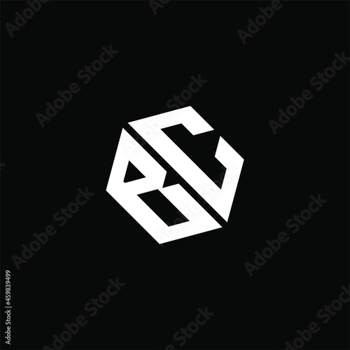  black and white initials monogram logo