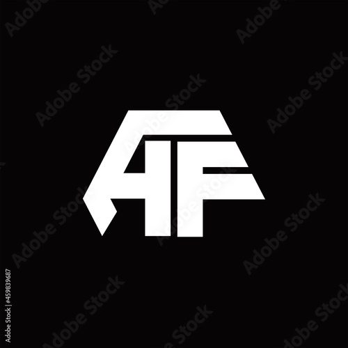 Free Download AF Logo monogram with octagon shape style design template - GFXLoad
