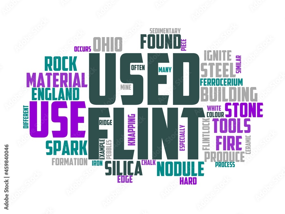 flint wordcloud concept, wordart, flint,nature,closeup,building flint wordcloud concept, wordart, flint,nature,closeup,building