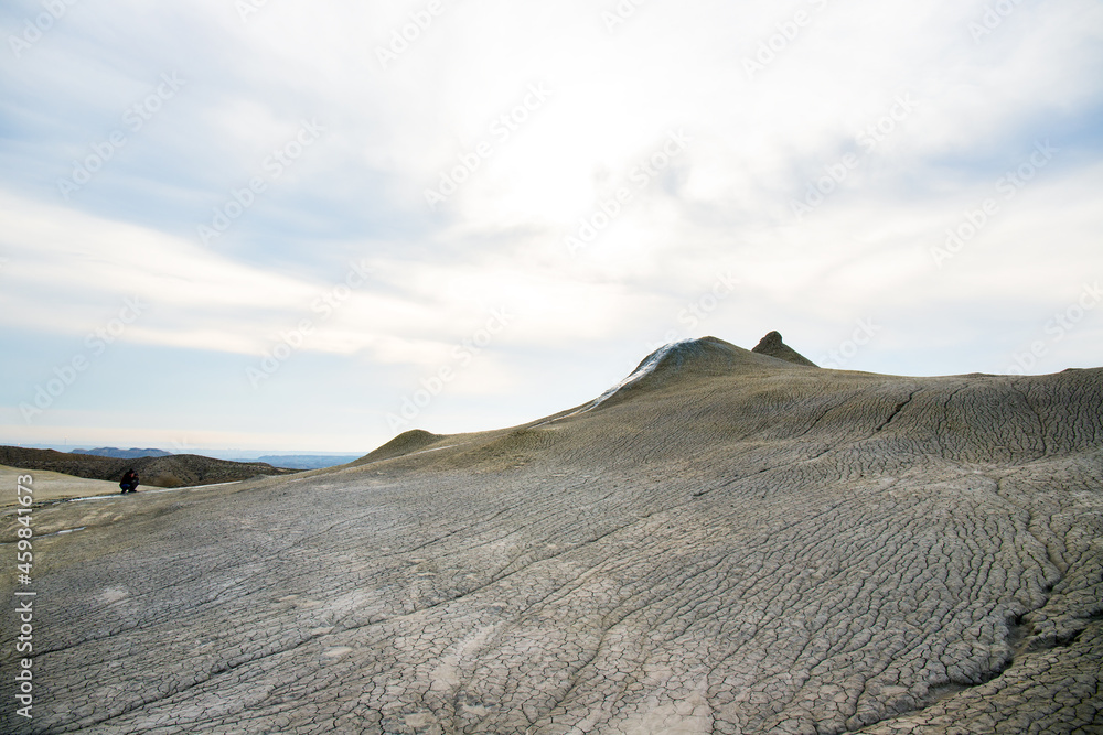 Beautiful mud volcanoes in the mountains.