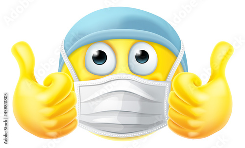 Mask Emoticon Emoji Thumbs Up PPE Doctor Nurse