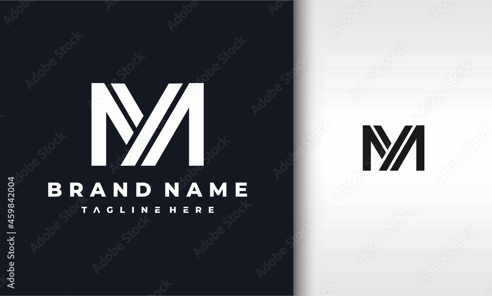 Obraz premium geometric letter M logo