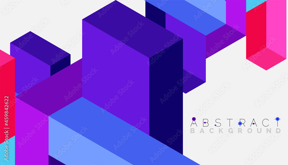 Abstract background. 3d cubes, cubic elements and blocks. Techno or business concept for wallpaper, banner, background, landing page Abstract background. 3d cubes, cubic elements and blocks. Techno or business concept for wallpaper, banner, background, landing page