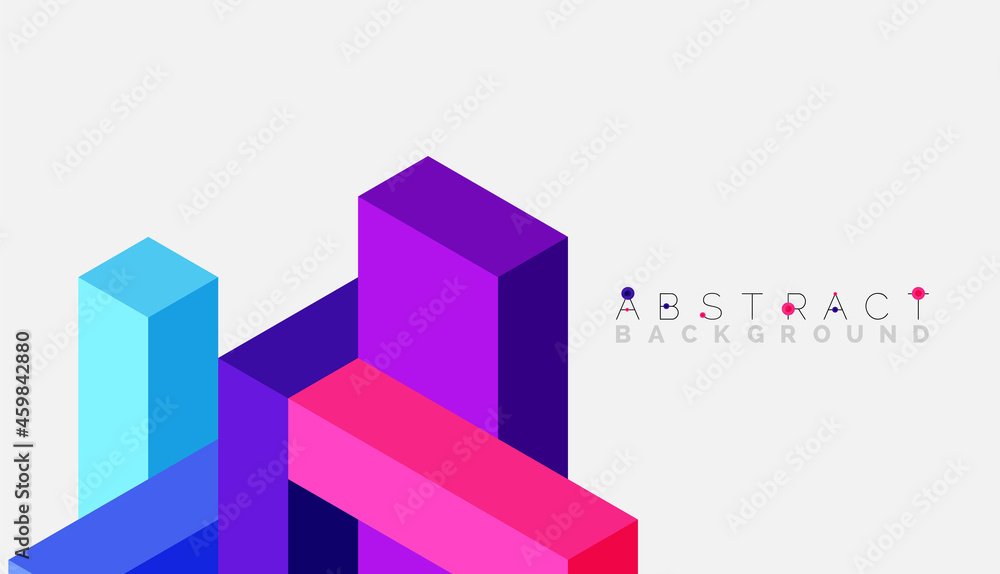Abstract background. 3d cubes, cubic elements and blocks. Techno or business concept for wallpaper, banner, background, landing page Abstract background. 3d cubes, cubic elements and blocks. Techno or business concept for wallpaper, banner, background, landing page