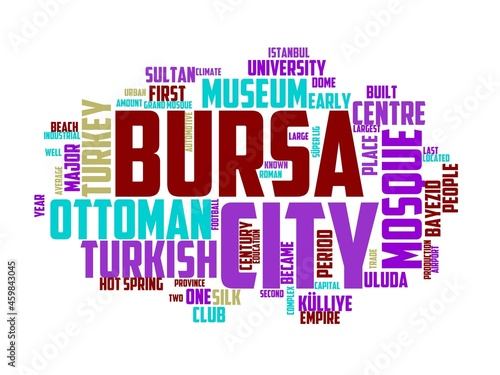 bursar wordcloud concept, wordart, bur,travel,background,white,blur photo