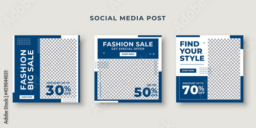 Social media post collection for fashion sale