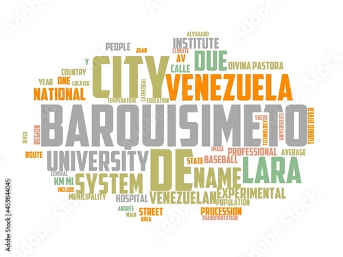 barquisimeto wordcloud concept, wordart, barquisimeto,travel,city,background,tourism photo