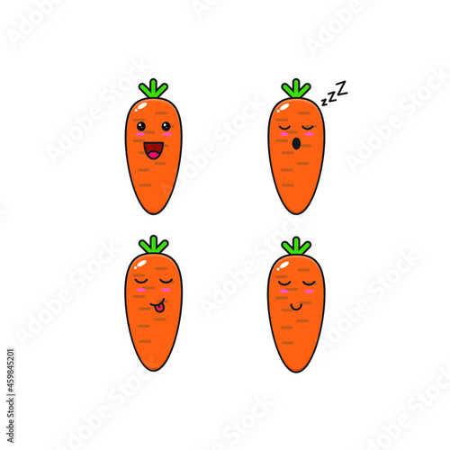 funny carrots icon set