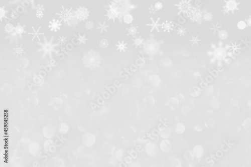 Wallpaper Mural snowflakes on a light gray background with bokeh. Christmas and New Year pattern. Backdrop drop for postcards Torontodigital.ca