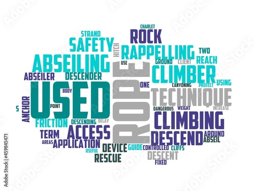 abseiling wordcloud