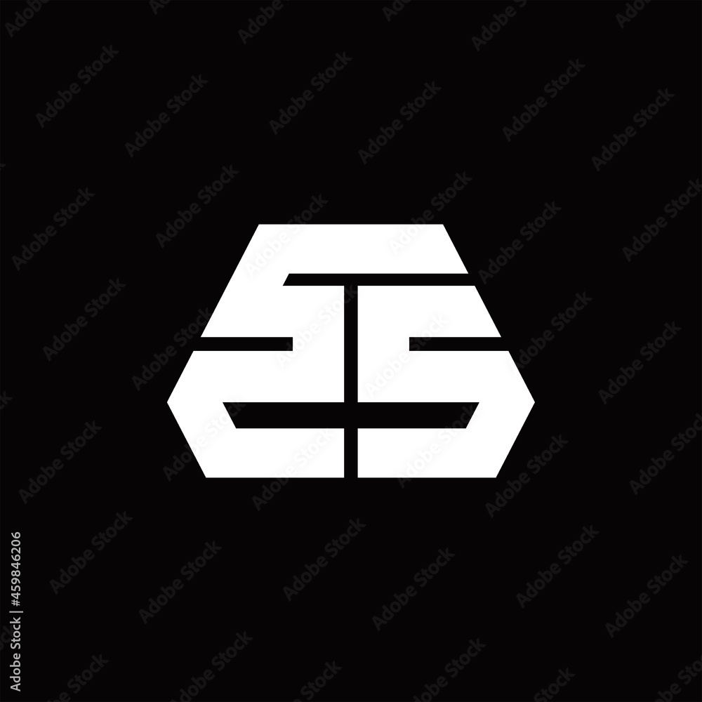 Obraz premium ZS Logo monogram with octagon shape style design template