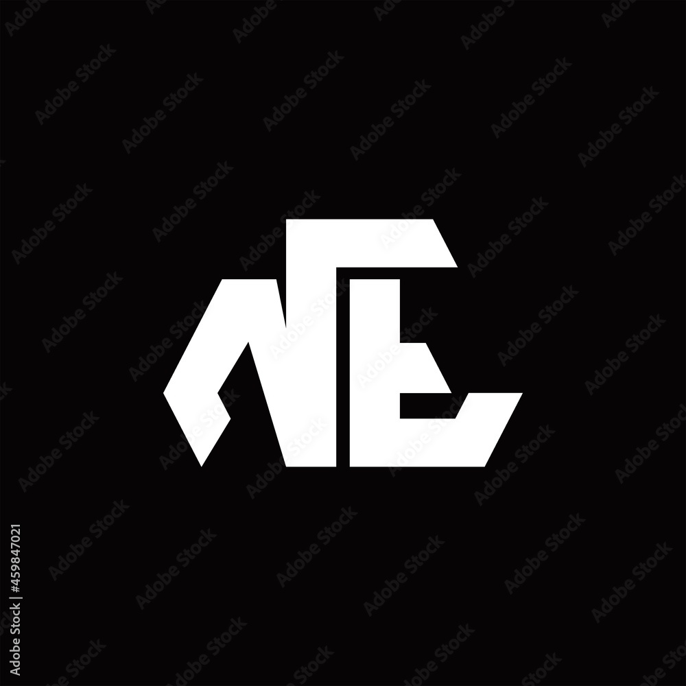 NT Logo monogram with octagon shape style design template