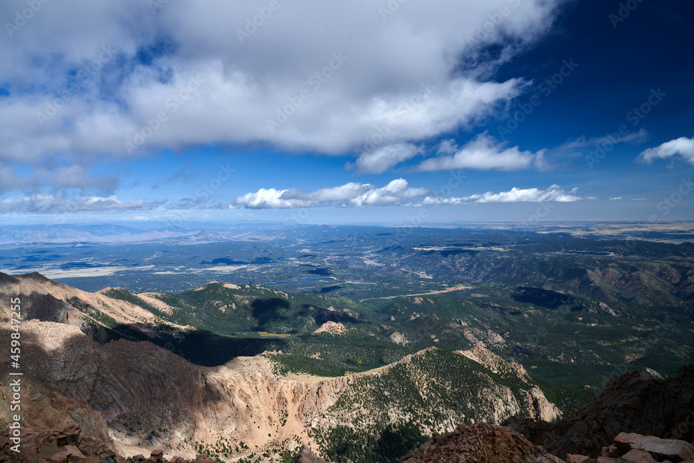 Scenic view of Pikes Peak Summit National Forest Park Peak, Mountain ...