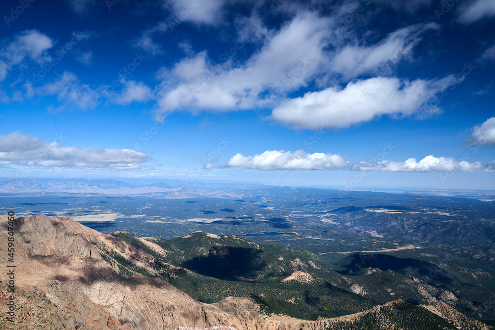 Scenic View of Pikes Peak Summit National Forest Park, Colorado Springs Scenic View of Pikes Peak Summit National Forest Park, Colorado Springs