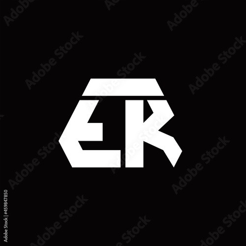 TK Logo monogram with octagon shape style design template