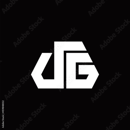 VG Logo monogram with octagon shape style design template