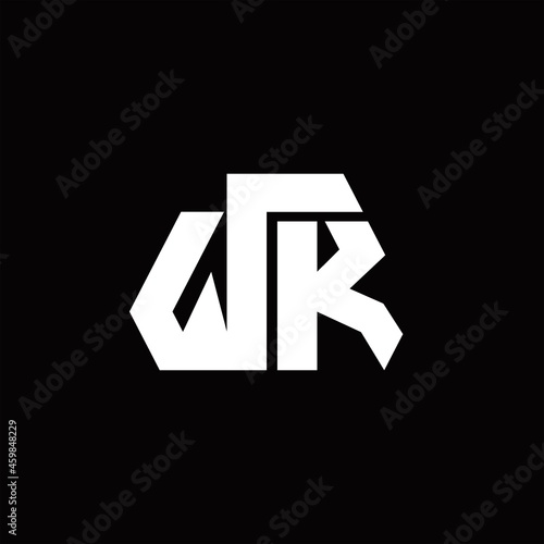 Free Download WK Logo monogram with octagon shape style design template - GFXLoad