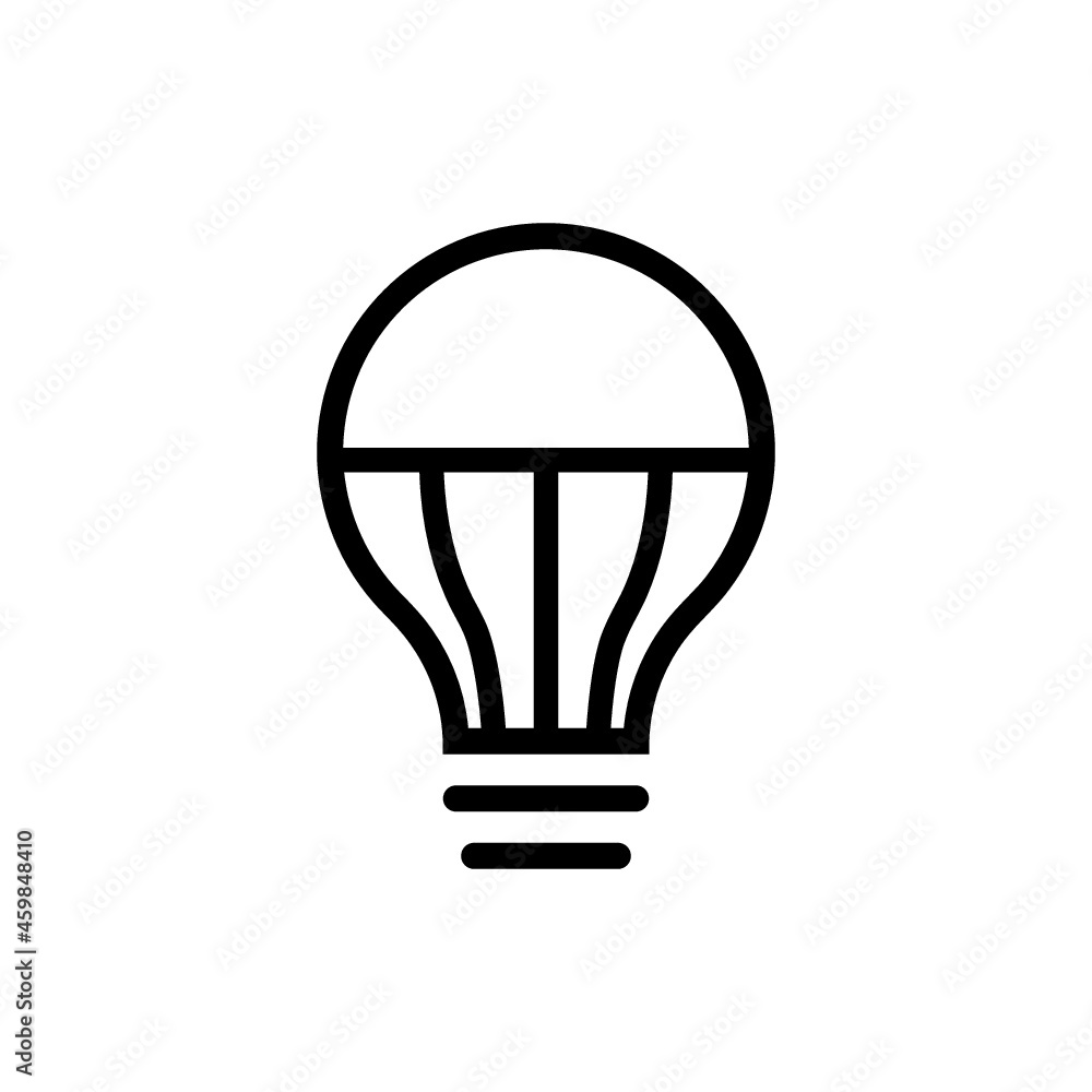 Led lamp icon isolated on white background Led lamp icon isolated on white background